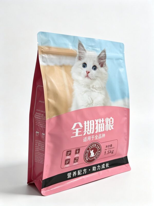 Flat-Bottom Zipper Food Pouch (Pet Food Bag)