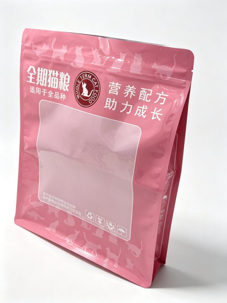 Flat-Bottom Zipper Food Pouch (Pet Food Bag)