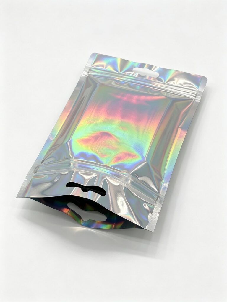 Holographic Three-Side-Seal Zipper Pouch