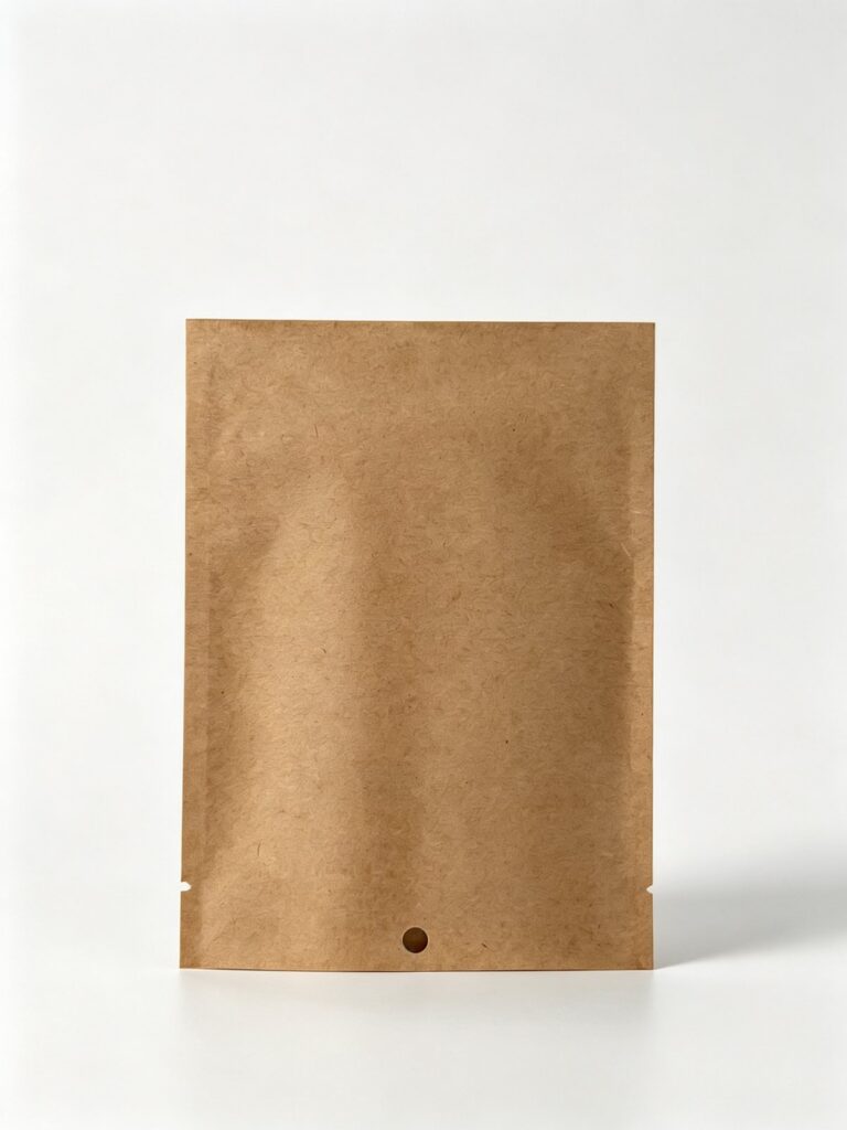 Kraft Paper Three-Side-Seal Flat Bag