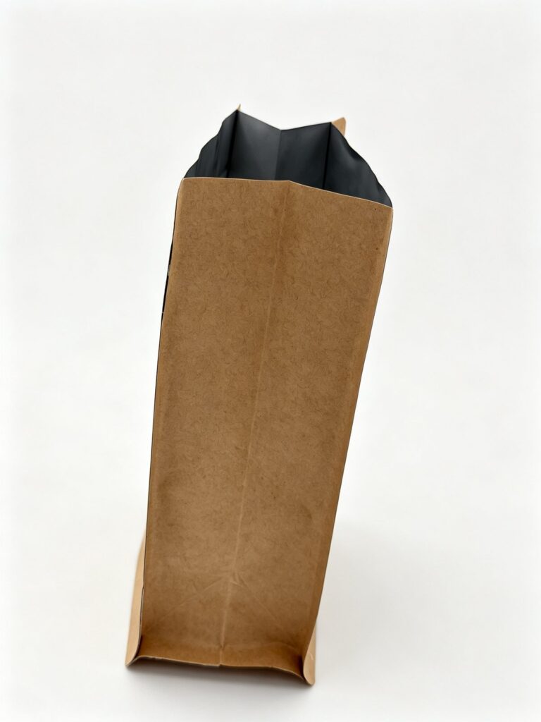 Natural Kraft Flat-Bottom Zipper Pouch (No Valve)