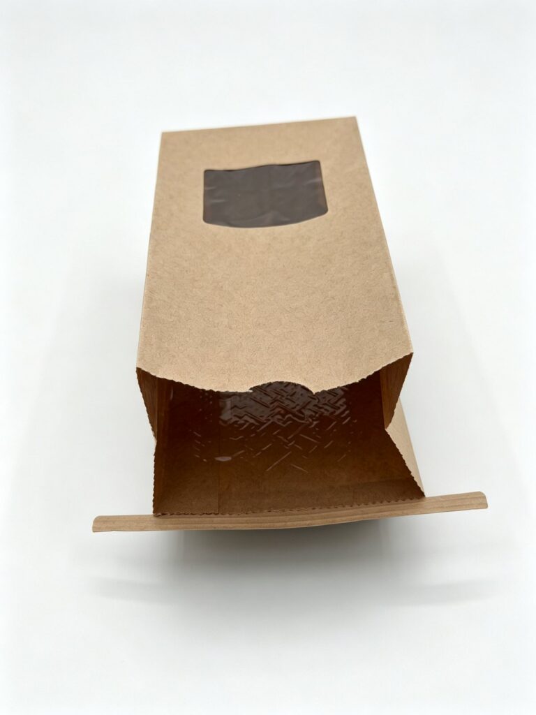 Kraft Window Tin-Tie Stand-Up Bag
