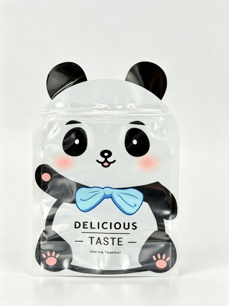 Panda Die-Cut Cartoon Ziplock Pouch