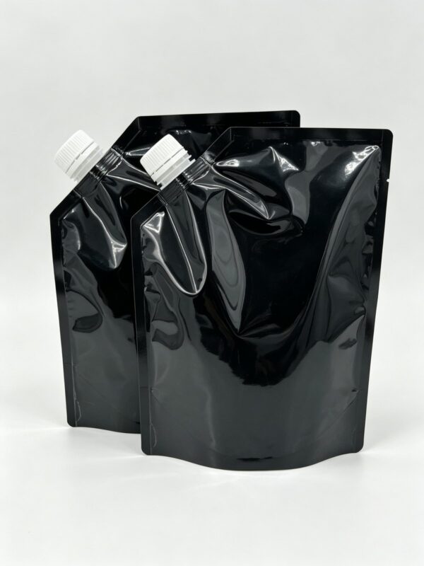Black Metallized Spout Stand-Up Pouch
