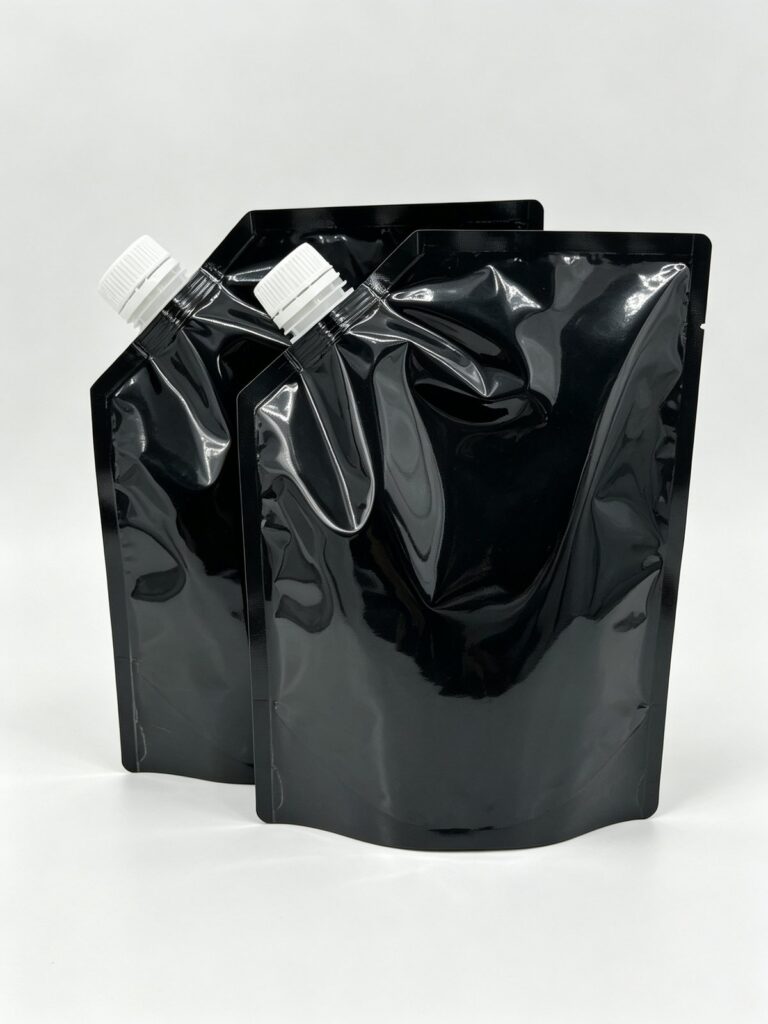 Black Metallized Spout Stand-Up Pouch