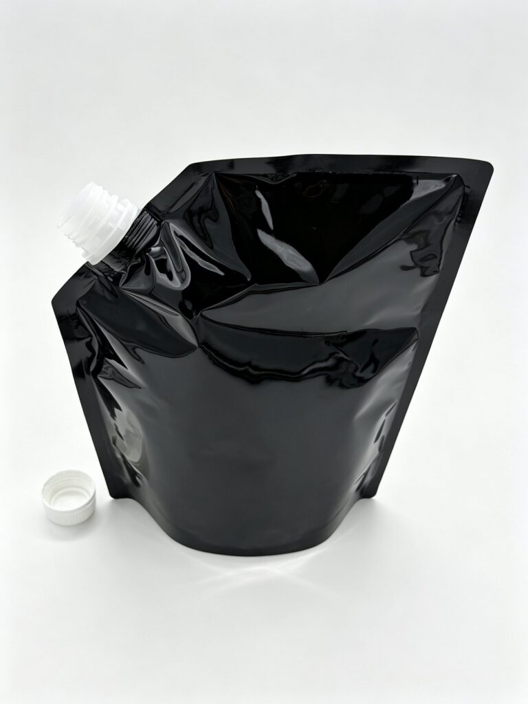 Black Metallized Spout Stand-Up Pouch