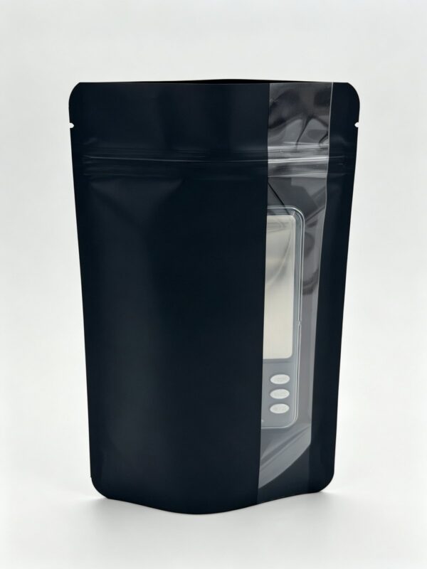 Black Window Stand-Up Zipper Pouch