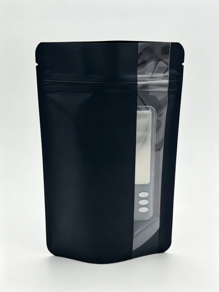 Black Window Stand-Up Zipper Pouch