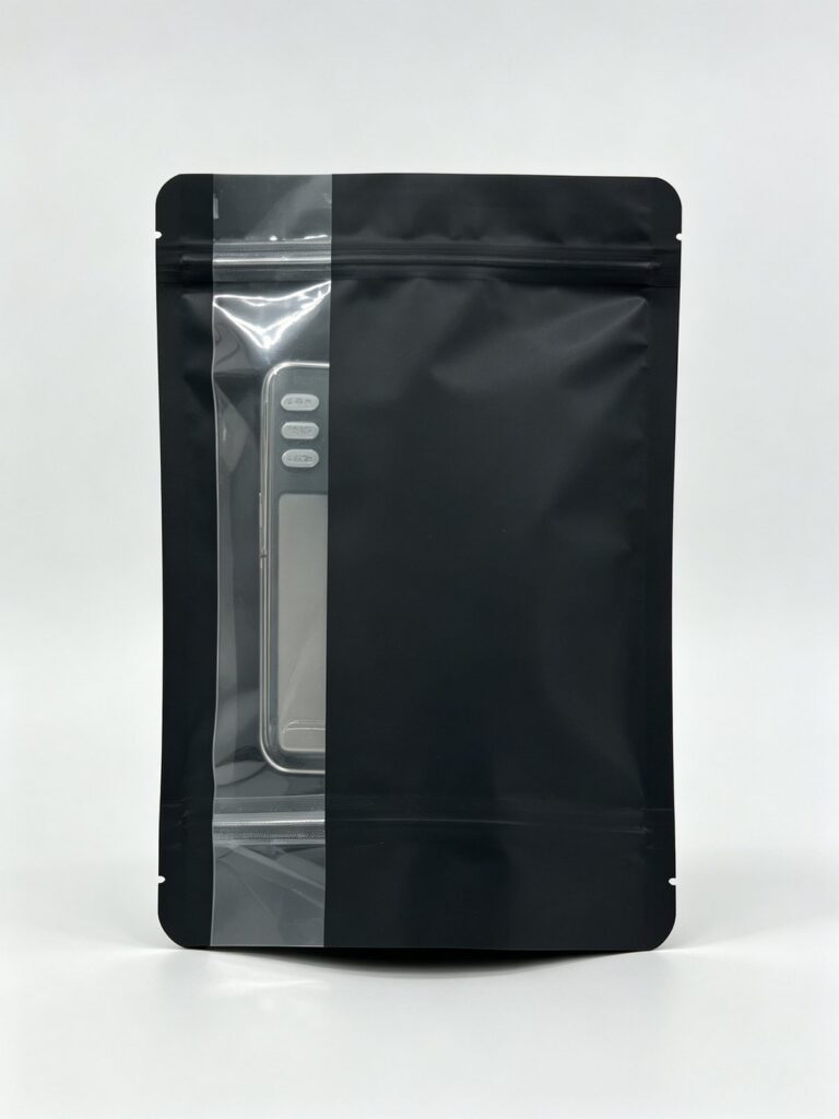 Black Window Stand-Up Zipper Pouch