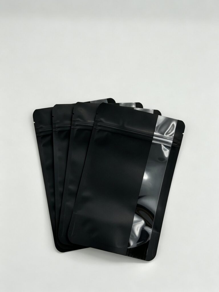 Black Window Stand-Up Zipper Pouch